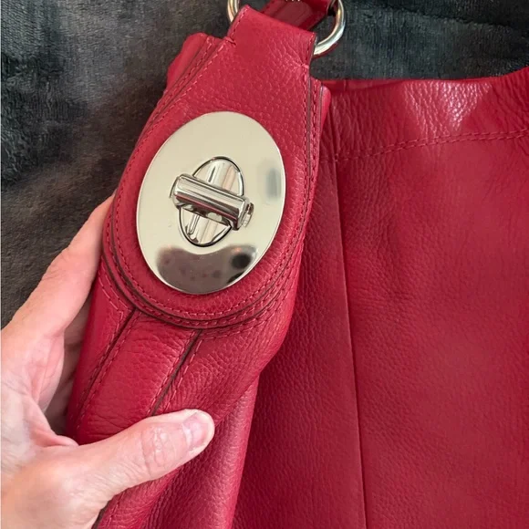 EUC Coach Red Hobo Bag - Picture 2 of 9